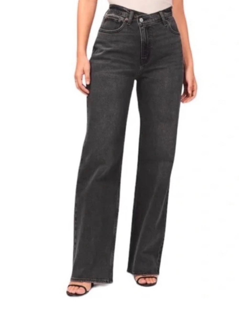 Abercrombie and fitch curve love 90s high rise straight leg jean